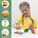 Mini Canvas 40Pack 2.4X2.4Inch, 2/5''Profile Art Primed Mini Canvases For Painting, Tiny Painting Canvas For Kids And Art Supplies.