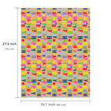 Kraft Birthday Wrapping Paper Sheet - 6 Sheets Colorful Happy Birthday Wrapping Paper Folded Flat For Kids, Baby Shower, Party, Holiday - 19.7 Inch X 27.5 Inch Per Sheet