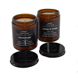 2 Pack Candles, Scented Jar Candle, Gifts For Women And Men, Natural Soy Wax, Long Lasting, Stress Relief, Gifts For Birthday, Valentine, Thanksgiving, Leather/Vintage/Vanilla/Sugar