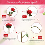 200 Pcs Artificial Roses Realistic Flowers Bulk Real Looking Fake Silk Rose Bouquets With Long Stem Flowers For Wedding Table Centerpieces Bridal Shower Party Home Garden Decor (Red)