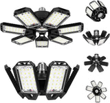 2 Pack 180W LED Garage Light Bulbs 18000LM 6500K Deformable Panel Shop Lights for E26 E27 Ceiling