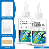 Silicone Pouring Oil - 7Oz, Pure, Non-Toxic, Odorless, Compatible With Acrylic Or Watercolour, Cell Creation Activator