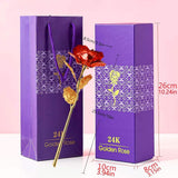 Rose Gift Box With Golden Love Stand – Romantic Artificial Flower Arrangement With Carry Bag For Valentine’S Day, Anniversary, Birthday & Special Occasions (Red)