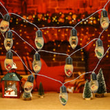 Christmas Lights Indoor Decorations 6.8 Ft 10 Led Snow Globe String Lights, Battery Powered String Light With Cute Ornam