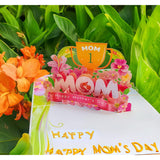 3D Pop Up Mothers Day Cards, No.1 Mom Trophy Pop Up Gift Greeting Card, 3D Happy Mothers Day Card With Envelope With Blank Insert For Best Mom Women Wife Daughter Grandma