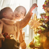 Christmas Star Window Light, Led Star Hanging Christmas Lights With Suction Cup Battery Operated Bethlehem Star Light Fo