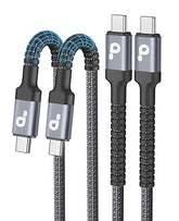 2 Pack 10FT USB C to USB C Cable 60W Fast Charging Nylon Braided Type C Charger Cord for iPhone 17 16 15 Samsung Galaxy