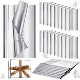 100 Sheets Silver Tissue Paper, 15'' X 20'' Inches Metallic Foil Tissue Sheets, Silver Wrapping Paper Bulk For Craft Diy Gift Wedding Birthday Party Decorations Arts Project