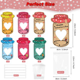 Valentines Day Cards For Kids, 48 Pack Mason Jar Happy Valentine'S Day Cards Bulk, Funny Valentines Exchange Cards For Boys Girls Toddler School Classroom Party Favors