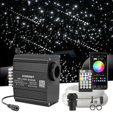 12W Twinkle & Meteor 2 In 1 Rgbw Starlight Headliner Kit, 450Pcs Of(0.03+0.04+0.06In)*9.8Ft+96Pcs Shooting Star Kit For Car Roof/Home Ceiling With Bluetooth App/Remote Control/Music Effect