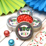 Ugly Sweater Christmas Holiday Thank You Sticker Labels, 40 2" Party Circle Stickers By Amandacreation, Great For Party Favors, Envelope Seals & Goodie Bags