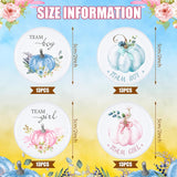 52 Pcs Thanksgiving Fall Gender Reveal Pins Baby Shower Boy Or Girl Team Buttons Floral Pins For Reveal Party Games Supplies And Baby Showers Decorations