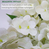 White Hydrangea Artificial Flowers 4Pcs 20.5Inch Large Lifelike Fake Hydrangeas Full Faux Hydrangea Flowers For Bouquet Table Centerpieces Indoor Spring Outdoor Home