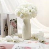 100 Pcs Flowers Long Stem Artificial Rose, 3.2 Inches Silk Rose Head Flowers Fake For Wedding Bridal Bouquet Independence Day Home Floral Diy Centerpieces Party Decoration (White)