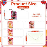 24 Set Dogs Valentine'S Day Cards Mini Valentines Day Cards For Kids School Cute Pet Dog Valentines Cards With Envelopes For Kid Classroom Greeting Cards For Kids Party Classroom Exchange