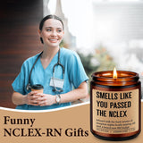 Candle, Passed The Nclex, New Rn Gifts For Nurses, Registered Nurse Gifts For Women Men, Funny Valentines, Graduation, Future Rn Congratulations Presents Ideas For Nursing School Student, Grad