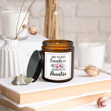 Promoted To Auntie Scented Candle, Auntie Gifts, Aunt And Uncle Baby Announcement, Promoted To Aunt Pregnancy Announcement Soy Gifts Lavender, Vetiver, Sandalwood Scented 8Oz Holders Candles Jar