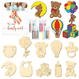 24 Set Bear Baby Shower Activity Supplies Wooden Painting Kit For Adults We Can Bearly Wait Baby Shower Decorations Gender Reveal Party Favors Guests Prize Gift Goodie Bag Stuffers