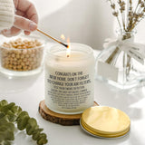 Housewarming Gifts New Home, House Warming Candle For New House, Apartment, First Home, Congrats New Home Candle Gift For New Homeowner, First Time Homebuyer, Neighbor, Friend, Woman Or Man