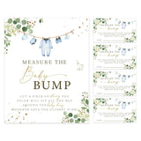 Baby Shower Games 50Pcs Eucalyptus Leaves Measure The Baby Bump Cards With Sign How Big Is Mommy'S Belly Game Cards For Party Favor Supplies