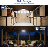 Solar Shed Light 2000LM Indoor Outdoor Pendant Light with Pull String IP65 Waterproof