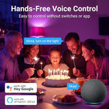 Smart Light Bulbs 4 Pack A19 E26 RGB Color Changing WiFi Bluetooth Alexa Google Compatible
