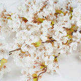 Silk Cherry Blossom Branches, 39.3In Artificial Cherry Blossom Tree Stems, Fake Plum Blossom Flowers Arrangement For Wedding Home Japanese Decor, Set Of 3, White