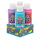 Apple Barrel Color Pop Pre-Mixed Pouring Paint Set, Set of 4 Fluid Ready Pour Paints Perfect for DIY Arts and Crafts Projects, 13480E