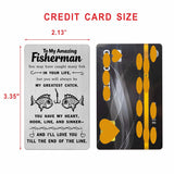 Fishing Gifts For Boyfriend Husband - Romantic Fisherman Wallet Card From Girlfriend Wife, Valentine’S Day Love Gift For Him