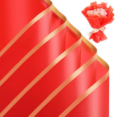 25 Sheets Red Flower Wrapping Paper Waterproof Floral Bouquet Wrapping Paper For Valentine'S Day Birthday Party Favor Florist Supplies Gift Wrapping Crafts