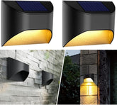 2 Pack Solar Fence Deck Step Lights Waterproof Warm Daylight Cool White Outdoor Lights