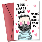 Valentines Day Cards For Husband - Wedding Anniversary, Birthday, Fathers Day, Valentines Gifts For Husband From Wife - Romantic Gifts For Him - 5.3''X 8.0'' Greeting Love Card & Envelope