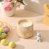 Easter Candles - Sunflower Scented Candle, Polka Dot Candle With Cute Bunny, Easter Decor Gift For Women Girls
