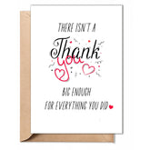 Thank You Card – Simple Cute Gratitude Card With Envelope, 5"X7" Folded Thankful, Blank Inside Greeting Card For Teacher, Boss, Coworker, Mom, Dad, Friend, Him, Her, Doctor, Mom, Dad, Bridesmaids, Groomsmen