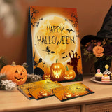 Scratch Off Halloween - 50 Pcs Lucky Draw Cards With 8 Winners & 42 Blanks + Sign, Themed Party Activities, Interactive Decorations And Favors -152