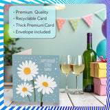 Nana Birthday Card - Daisies - Happy Birthday Card For Nana From Grandson Granddaughter, 5.7 Inch Mothers Day Greeting Cards