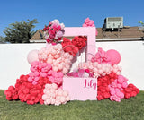 149Pcs Valentine's Day Balloon Garland Arch Kit, Pink Red Rose Red Balloons Arch Kit for Valentine's Day Mother's Day Wedding Engagement Anniversary Birthday Party Decoration Supplies