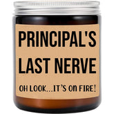 Principal'S Last Nerve Candle - Personalized Gift For Principal - Funny Gift For Principal - Principal Gifts - Birthday Gift For Principal