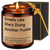 Candle, Puzzle Gifts, Funny Gifts For Puzzle Lovers Women, Funny Valentines Day Birthday, Jigsaw Themed Presents For Jigsaw Lovers, Puzzlers, Puzzle-Loving Friend Daughter Mom Sister Her