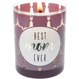 Pavilion Gift Company Purple Best Mom Ever-7 Oz Glass Candle-Serenity Fresh Cotton Scent