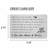 Husband Birthday Card Gifts - When I Say I Love You More - Husband Wife Anniversary Birthday Wallet Card Gifts For Men Him