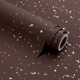 Chocolate Brown Wrapping Paper Roll - Mini Roll - 17 Inch X 16.5 Feet - Chocolate Brown Gold Design With Silky Touch Perfect For Birthday, Holiday, Wedding, Baby Shower