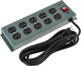Heavy Duty Surge Protector Power Strip 10 Outlets 885J 15FT Extension Cord 5 Pack Metal Black