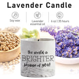 Friendship Lavender Candle - Thank You Gift For Women, Moms, Best Friends & Teachers - 6 Oz Inspirational Lavender Candle Jar