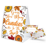 Thanksgiving Day Party Game How Many Are In The Jar, Thanksgiving Day Party Supplies, Family Activity ?1 Sign And 50 Guessing Cards?, Thanksgiving Day Baby Shower Decorations -G03