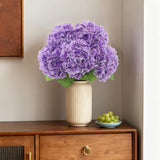 3Pcs Purple Hydrangea Artificial Flowers, 8.66" Large Real-Touch Latex Blooms With 22" Long Stems, Faux Hydrangea For Home Table Centerpieces, Wedding Bouquets & Floral Arrangement Decor (Purple)
