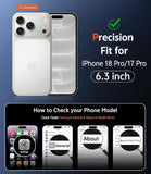 Clear Case for iPhone 18 Pro and iPhone 17 Pro with Included Screen Protector Transparent Cover