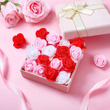 1000 Pcs 1.4 Inches Valentine Mini Foam Rose Bulk Artificial Mini Fake Roses Heads Foam Flowers For Diy Crafts Wedding Bouquets Centerpieces Party Decoration(White, Pink, Red)