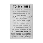 Christmas Gifts For Wife From Husband - Wife Birthday Card, Wedding Anniversary Cards For Wifes, Valentines Day Gift For Her