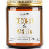 Coconut Vanilla Candles - 9 Oz Scented Candles, Aromatherapy Candle, Soy Candle For Home Scented